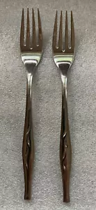 2 Sears Roebuck Tradition Stainless SRS13 Dinner Forks Flatware - Picture 1 of 7