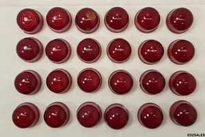 24 Vintage Red Glass Indicator Marker Lenses - Picture 1 of 12