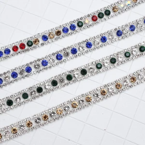 50CM Diamante Ribbon Sewing Rhinestone Trimmings Chain Decor Accessory Craft - Picture 1 of 17