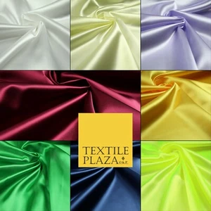 Premium Silky Smooth COUNTESS SATIN Dress Fabric Bridal Draping - 8 COLOURS 45" - Picture 1 of 17