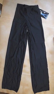 NWT Motion Wear 7152 Antron Nylon Wide Leg Jazz Pants Black Medium Ladies - Picture 1 of 3