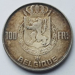 Belgien (französisch) 1950 100 Francs Silbermünze - Bild 1 von 2