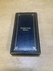 WWII WW2 Korea U.S. BRONZE STAR MEDAL IN BLACK LEATHERETTE CASE Mint - Picture 1 of 6