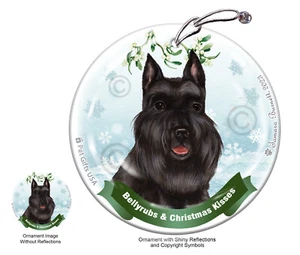 Bellyrubs & Kisses Ornament - Cropped Black Schnauzer - Picture 1 of 1