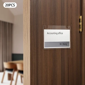 Portacarte da parete 20 pezzi portacarte acrilico con aperture a forma di U per menu - Foto 1 di 16