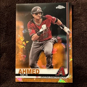 2019 Topps Chrome Sapphire Nick Ahmed Orange Refractor #17/25 Diamondbacks NM-MT - Picture 1 of 7