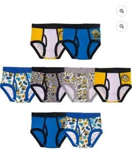 Despicable Me Minions  Boys 8pk Underwear Size 8 Briefs & Stickers #V6 - Picture 1 of 5