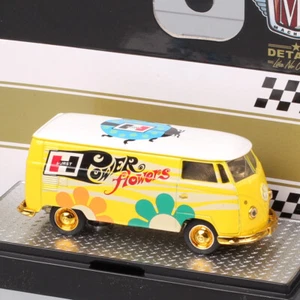 1/64 Scale 1960 VW Delivery Van Power Flower Bus Car Diecast Model Toy - Picture 1 of 11