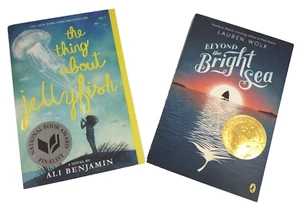 Thing About Jellyfish Ali Benjamin Beyond the Bright Sea Lauren Wolk Book Lot - Imagen 1 de 5