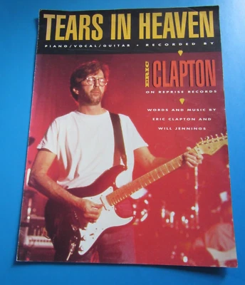 Tears in Heaven Piano/Vocal/Guitar Sheet Music by  Eric Clapton 1991 free ship - Image 1 of 4
