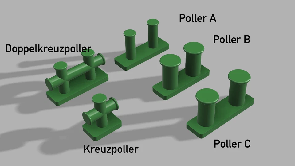 MODELLBAU KAUSSEN Doppelkreuzpoller Kreuzpoller Poller VE 2Stk passend zu Graupner Robbe Krick