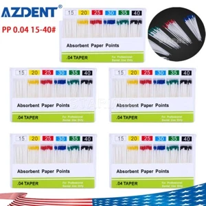 50 Pack Dental Endo Absorbent Paper Points Taper 0.04 15-40# Root Canal Cleaning - Picture 1 of 13