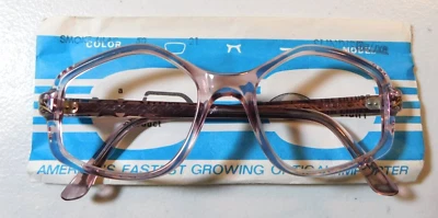 Vintage WELLING Sunrise Deluxe Smoke Lilac  50/21 Eyeglass Frame NOS #303 - Image 1 of 4