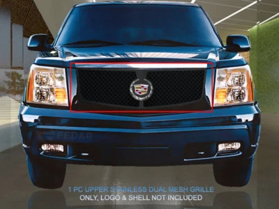 02-06 Cadillac Escalade Stainless Steel Black Dual Wire Upper Mesh Grille Fedar - Изображение 1 из 4