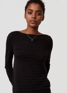NEU Neu mit Etikett Loft Springstripe Pullover Größe: M Farbe: Heather Grey - Bild 1 von 3
