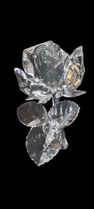 Vintage Swarovski Kristall Rose Figur - elegantes Sammlerstück Blumenornament - Bild 1 von 6