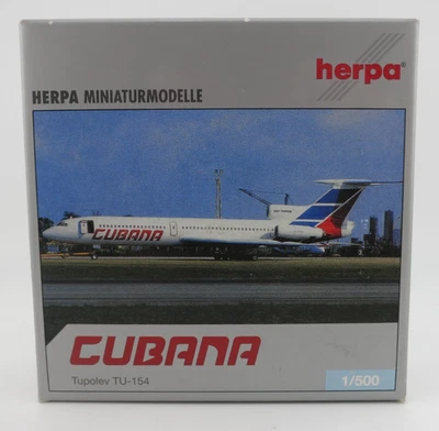 Herpa Cubana Tupolev TU-154 Model - 1:500 - 513494 - Image 1 of 4