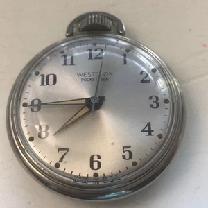 Vintage Westclox Pocket Ben Pocket Watch Running - Good Shape! - Picture 1 of 6