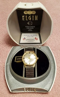 Reloj Pulsera Automático Raro 1970± Elgin 4896 YLB Alemania PUW 1460 17 Joyas Foto 1 de 4