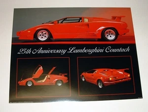 25TH ANNIVERSARY LAMBORGHINI COUNTACH PHOTO POSTER - IMPACT - 16X20 - 1990 - Bild 1 von 1