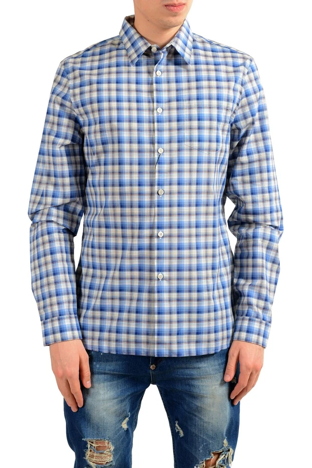 Camisa de vestir de manga larga a cuadros Prada para hombre talla 15,5 16 16,5 Foto 1 de 4