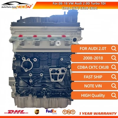 Long Block Engine Assembly For 08-18 VW Audi 2.0D Turbo TDI CDBA CKTC CKUB CKKUC - Image 1 of 4