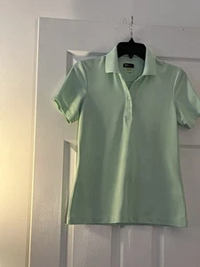Greg Norman Play Dry Golf Small Womens Polo Shirt Green Collar Short Sleeve - Picture 1 of 12