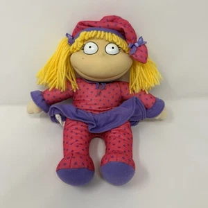 Rugrats Angelica Pickles im Pyjama Plüsch Puppe Vinyl Kopf 1997 Viacom Mattel - Bild 1 von 14
