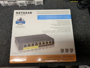 NETGEAR ProSafe 8-Port Ethernet Plus Switch W/4 Port POE GS108PE-300NAS - Picture 1 of 3