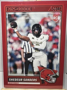 SHEDEUR SANDERS-2025 Panini Score Rookie Red Parallel Nm #15  - Picture 1 of 2