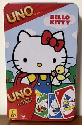 Sanrio’s Hello Kitty UNO Card Game In Tin Box Mattel 2012/2014 RARE COMPLETE - Image 1 of 4
