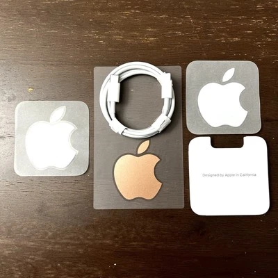 OEM Apple USB-C to Lightning Cable Charge Cord For iPhone + 3 Decal Stickers NEW - Image 1 of 3