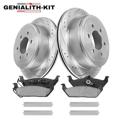 Rear Rotors and Brake Pads Kit for 2004 -2008  2009 2010 2011 Ford F-150 6 Lug - Image 1 of 4
