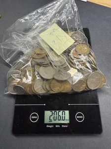 ausländische Münzen der Welt Lot 215 insgesamt gemischt 2,6 Pfund, Banktüte ($ 1) - Bild 1 von 11