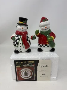 Spode Christmas Tree Mr. & Mrs. Schneemann 5 Zoll Salz & Pfeffer Set Brandneu!!! - Bild 1 von 9