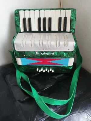 Ancien Accordéon Enfant Burswood Vert Jade Bel État - Photo 1/4