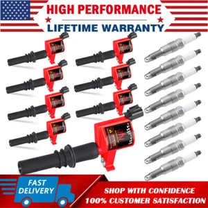 8 Pack Ignition Coils & Spark Plugs For 2007-2008 Ford Explorer Sport Trac 4.6L - Picture 1 of 17