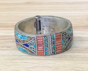 Tibetisch türkis Korallen Lapis Armband - Bild 1 von 8