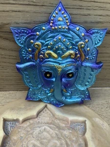 Latex Gummi Gießform Ganesha Gott Elefant Wandrelief Hindu Mold Zen Garten - Bild 1 von 5