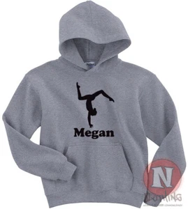 Gymnastics personalised hoodie kids Adults top gymnast gym Hoody add your name - Picture 1 of 11