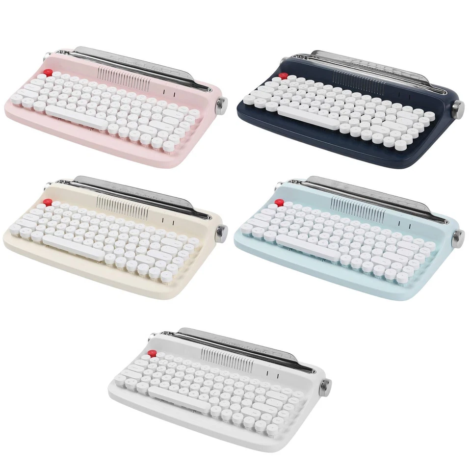 Retro Mechanical Keyboard 84 Keys Retro Professional Rechargeable Vintage Gaming - Image 1 of 1