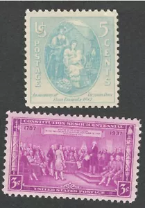 EE. UU. 796, 798. Lote de 2. Como nuevo. 1937 - Imagen 1 de 1