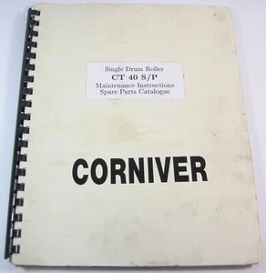 Compactador de rodillos de tambor único CORNIVER CT40S CT40P manual de piezas de mantenimiento OEM - Imagen 1 de 7