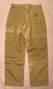 Vintage Carhartt Flannel Lined Strait Leg Duck Jeans, Deadstock NWT, Size 30x30 - Picture 1 of 3