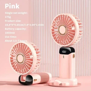 Rechargeable Portable Mini Hand Held Small Folding Desk Fans Cooler Cooling-USB - Picture 1 of 29