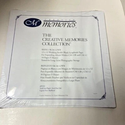 Creative Memories 12 x 12 Wedding Border 10 Pages/ 5 Sheets - Image 1 of 4