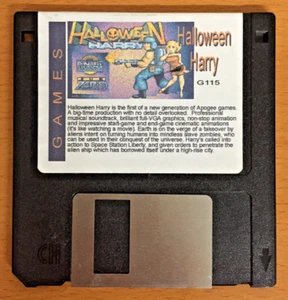 HALLOWEEN HARRY 3.5" Floppy Disk PC MS-DOS Apogee GAME DISC ONLY Zombie UNTESTED - Picture 1 of 3