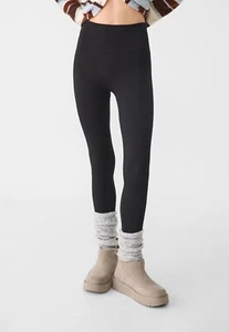 Nuevo Stradivarius Leggings Acanalados Sin Costuras Mujer ALTO/MEDIANO - Imagen 1 de 4