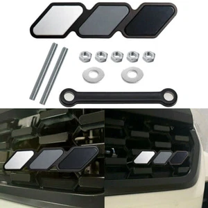 Fits For Toyota RAV4 Accessories Tri-color Grey Front Grille Badge Emblem - Picture 1 of 12