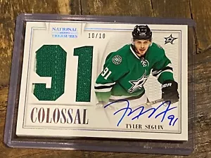2013-14 National Treasures Tyler Seguin Auto Patch #d 10/10 Dallas Stars - Picture 1 of 2